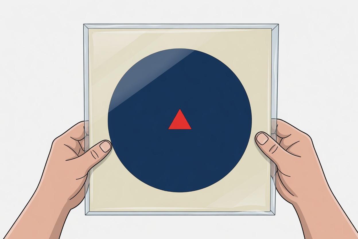 Fold the album closed with the sleeve attached