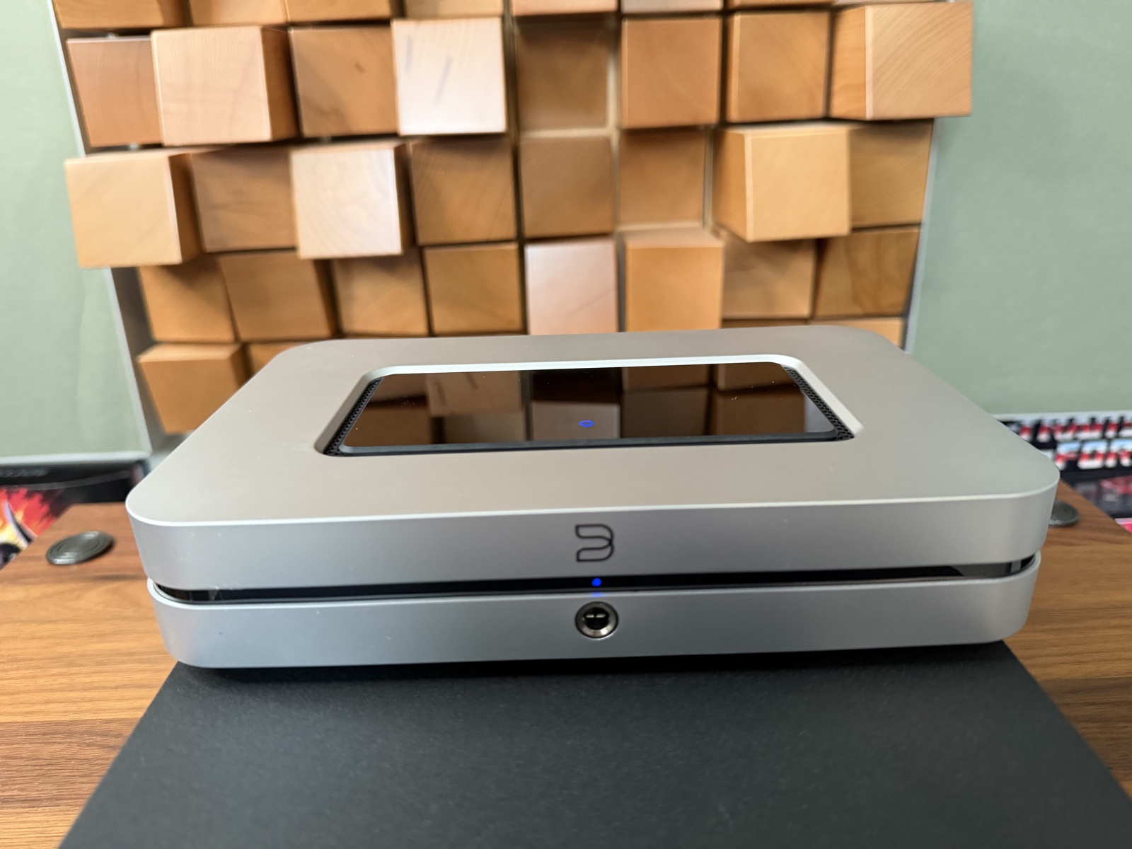 Bluesound Node X 10th Anniversary — silver finish, front view